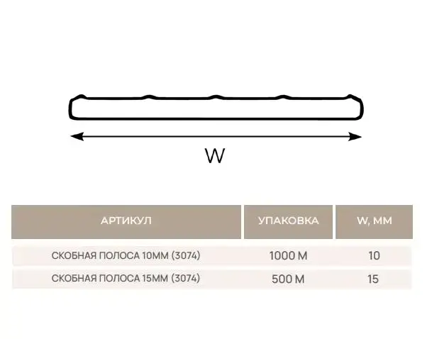Скобная полоса 10мм (3074)